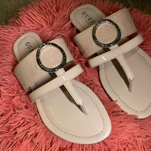 Pastel pink Guess sandals